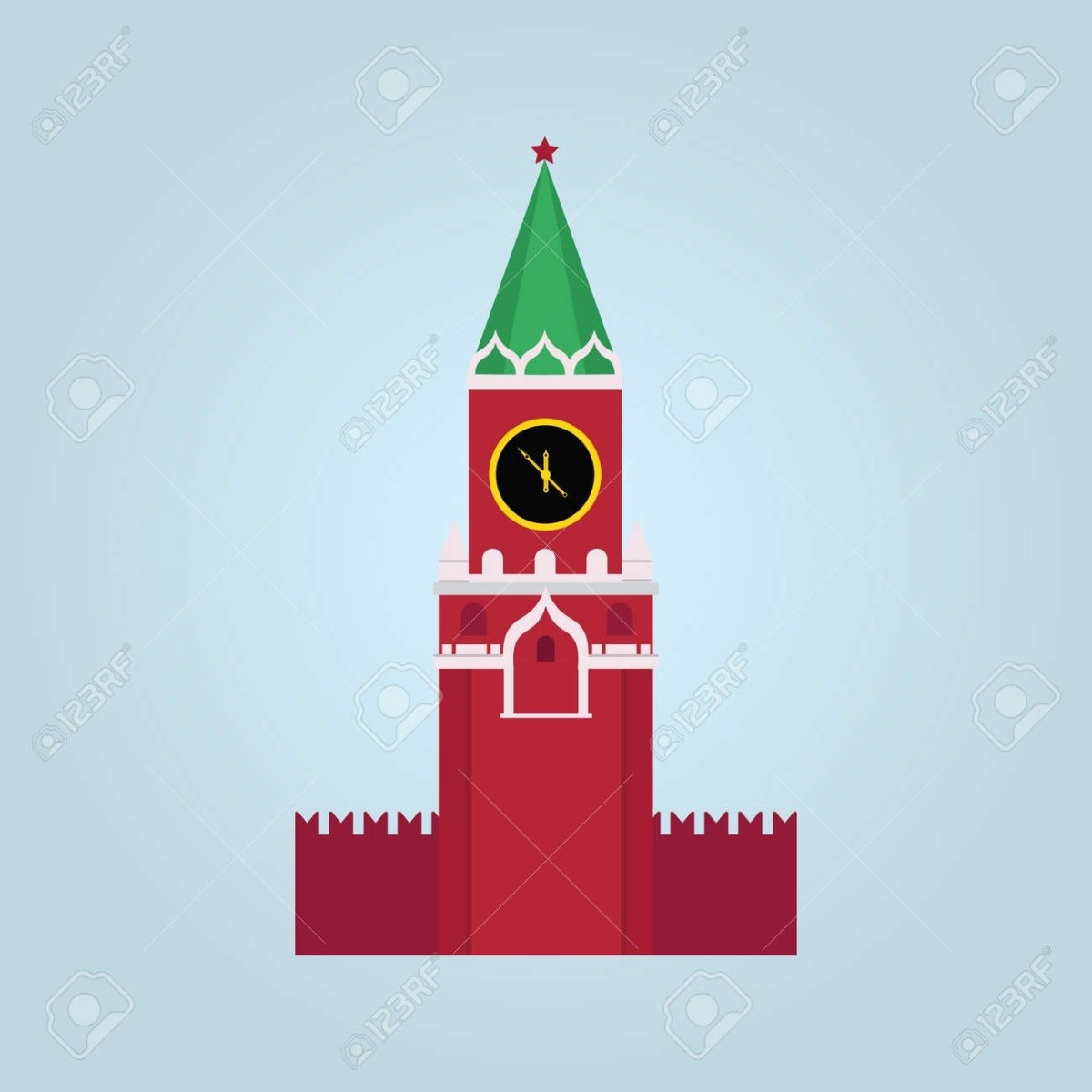 Спасская башня кремлярисоаание