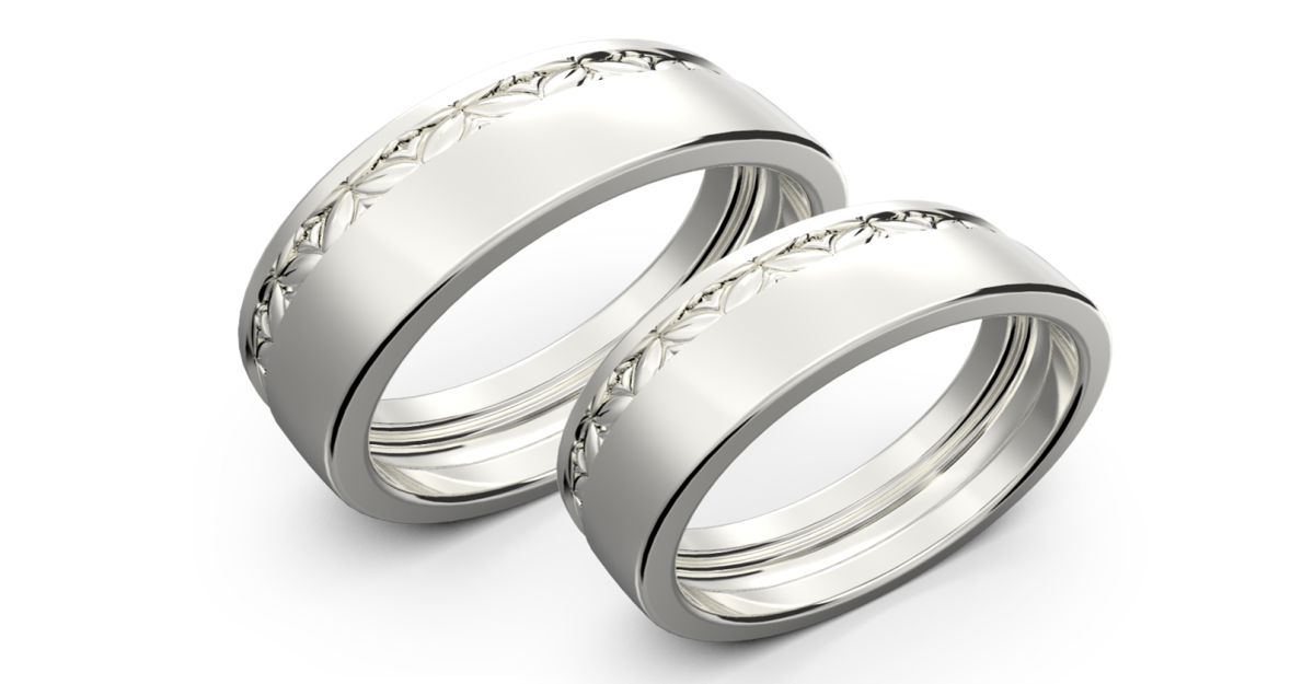 Обручальные кольца 2022 белое золото