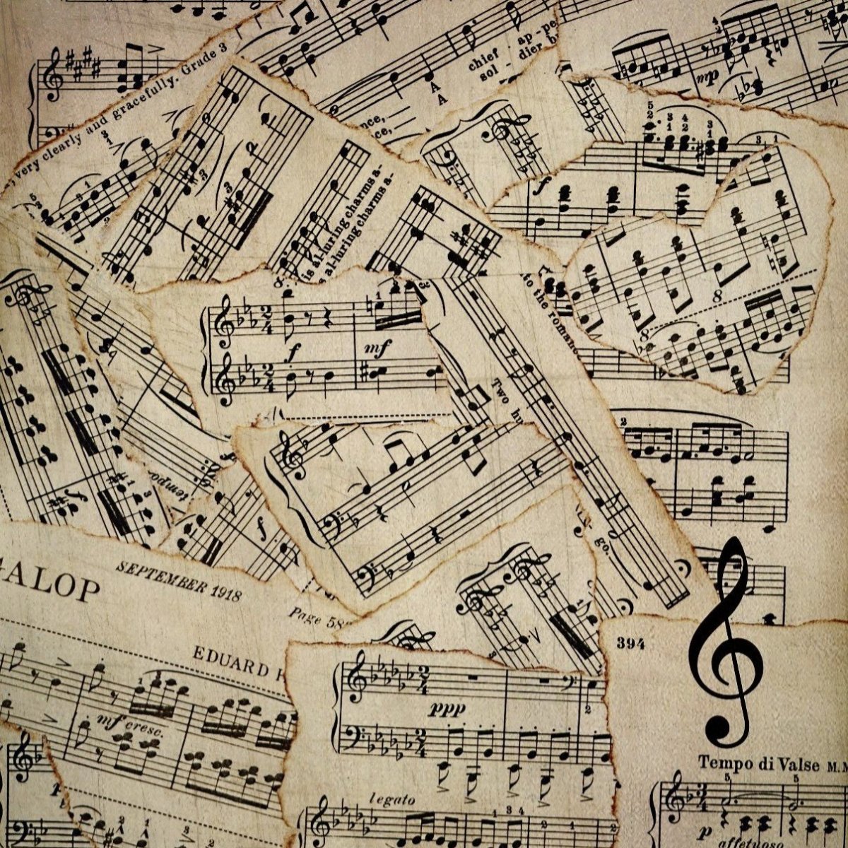 Старые нотные листы