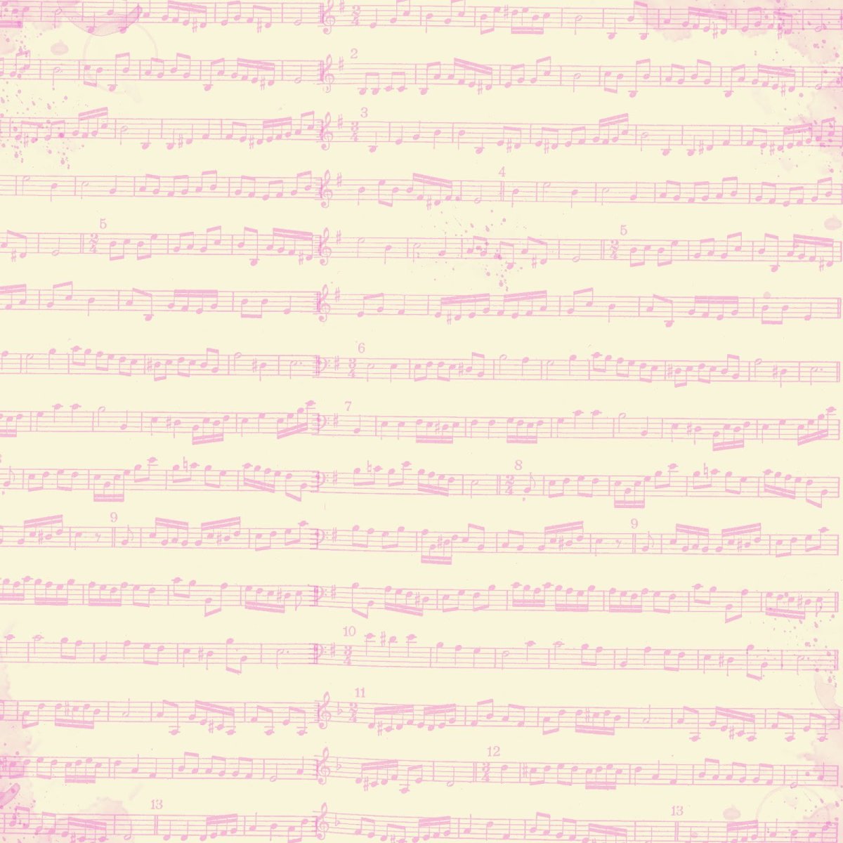 Нотная бумага для скрапбукинга