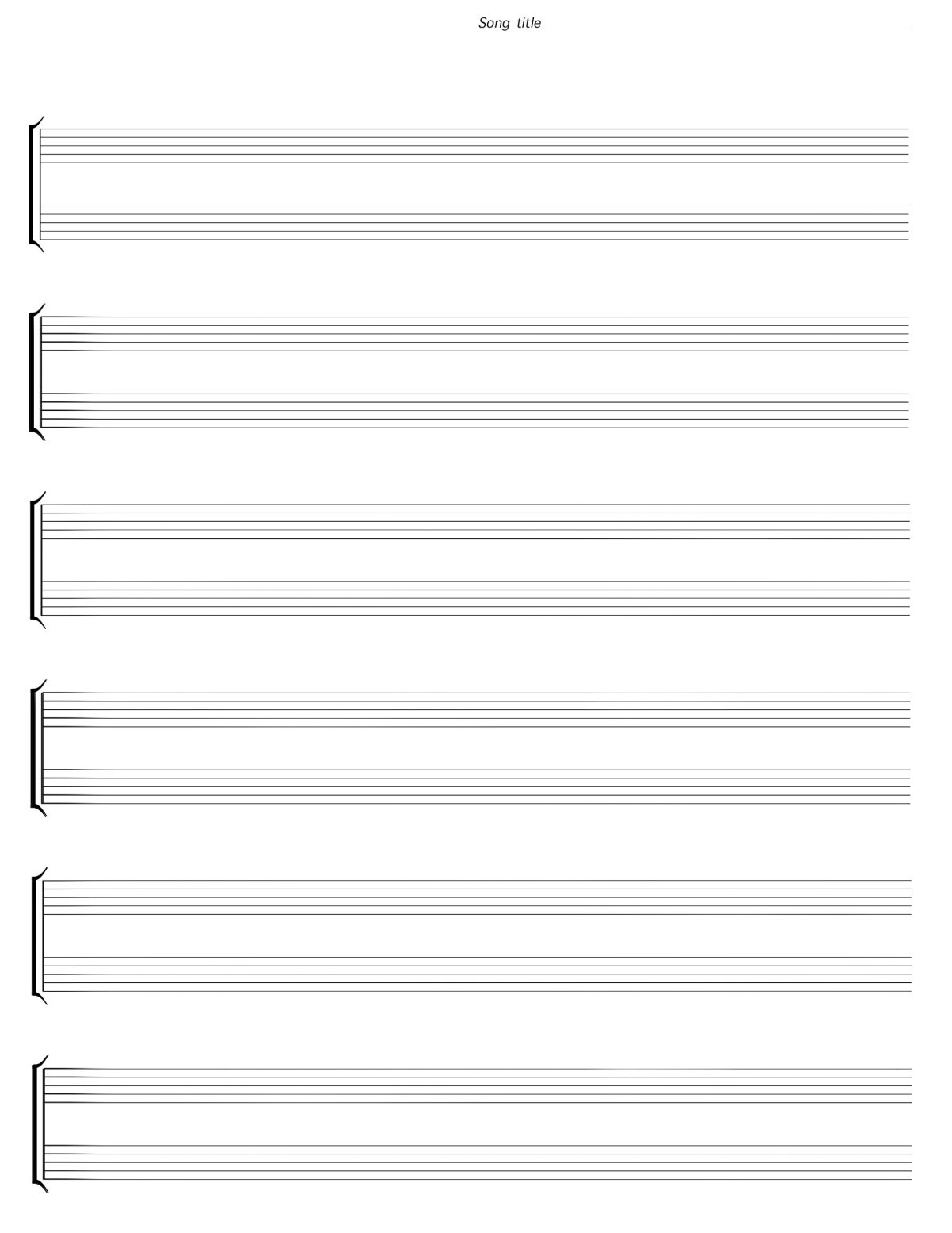 Нотная бумага для органа