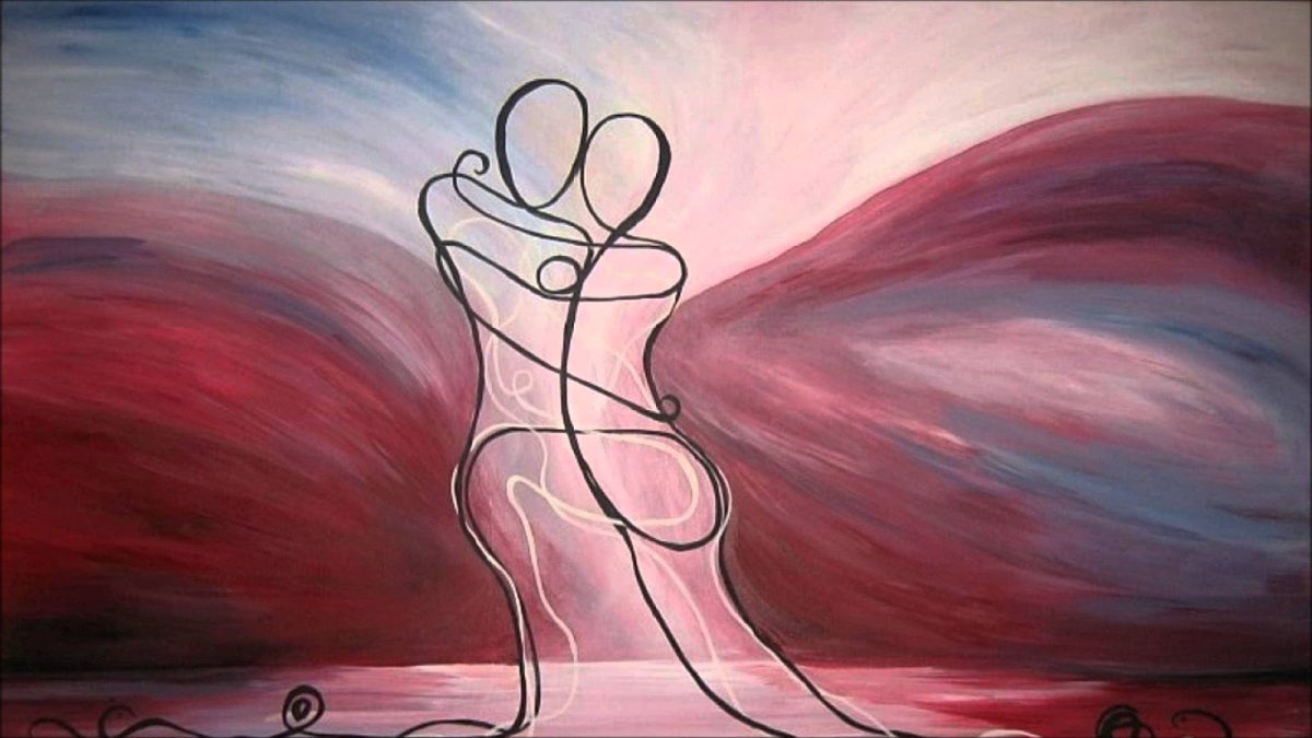 Картины абстракция любовь