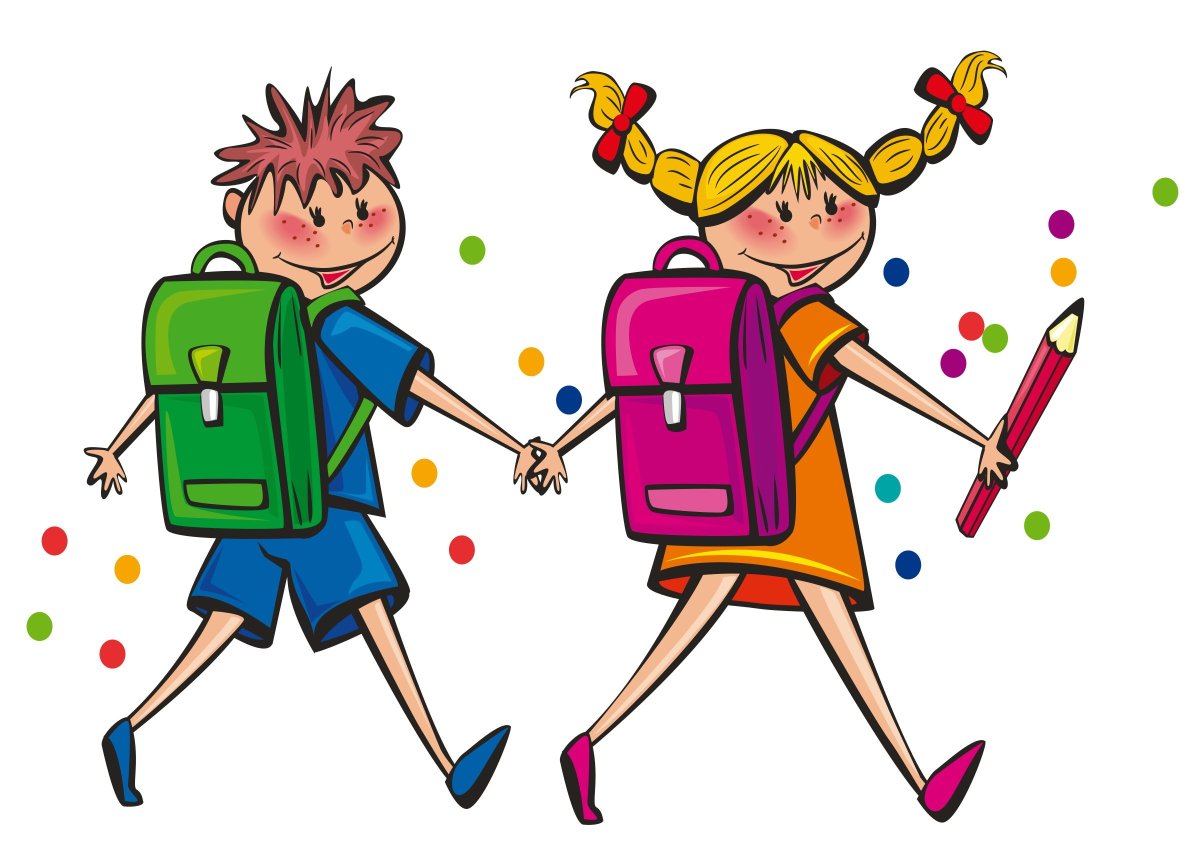 Веселые школьные принадлежности