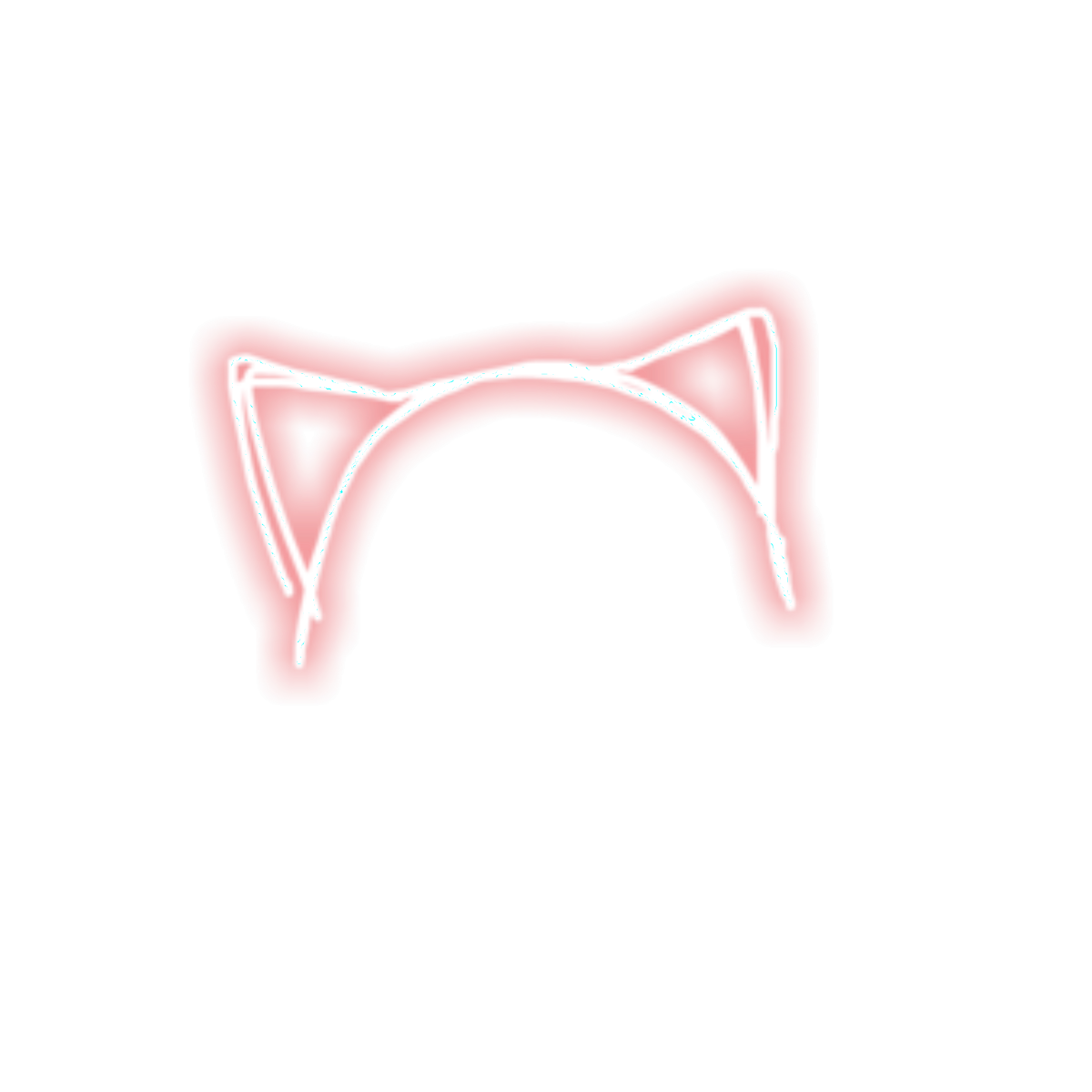 Кошачьи уши на прозрачном фоне