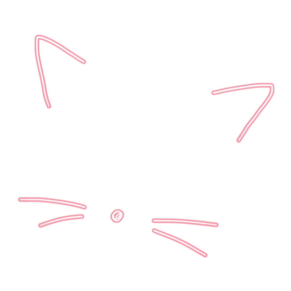 Кошачьи ушки на прозрачном фоне