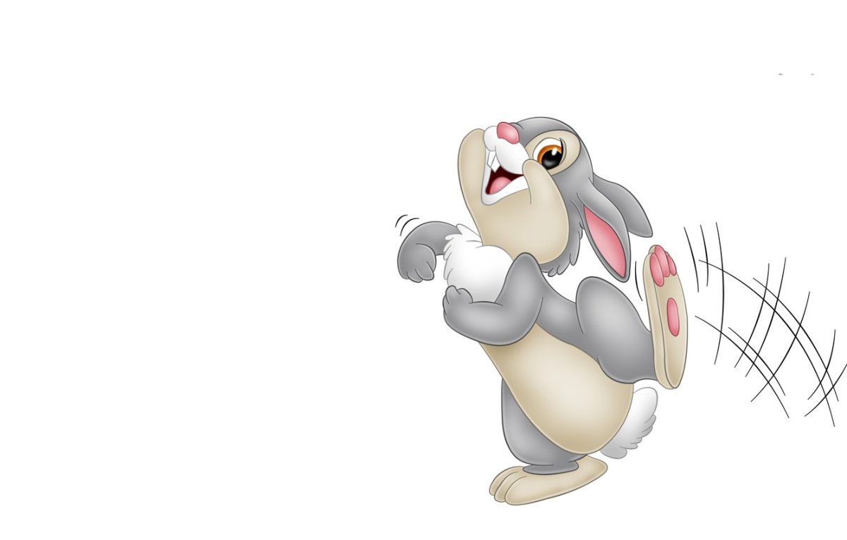 Мультяшный заяц на прозрачном фоне