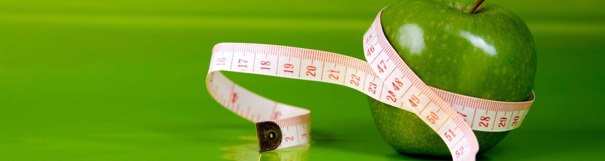 Яблоко с сантиметровой лентой