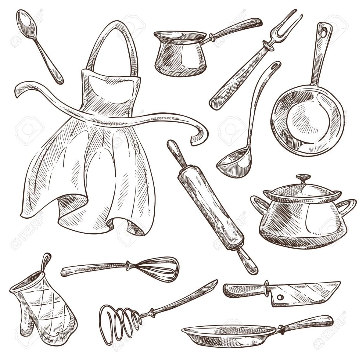 Кухонные принадлежности скетч