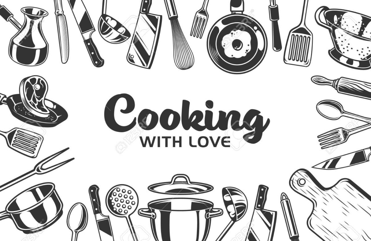 Векторные рамки кухня