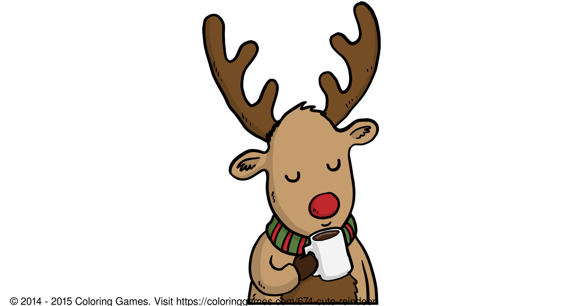 Олень мультяшный милый