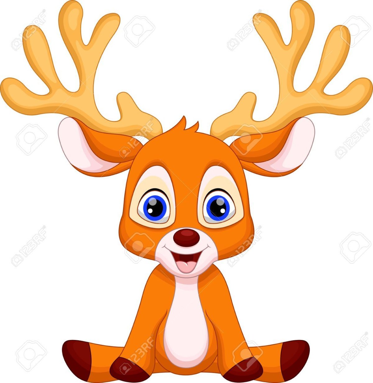 Олень мультяшный