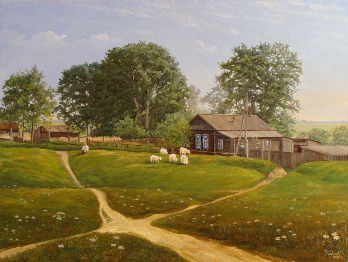 Художник Андрей Коркин деревня картины