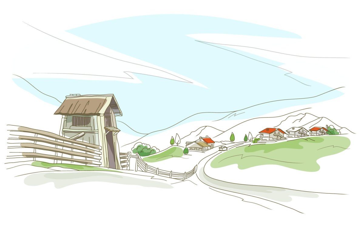 Деревня вектор