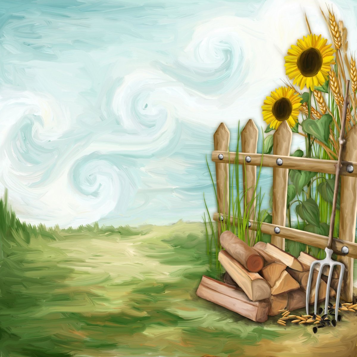 Деревенский фон