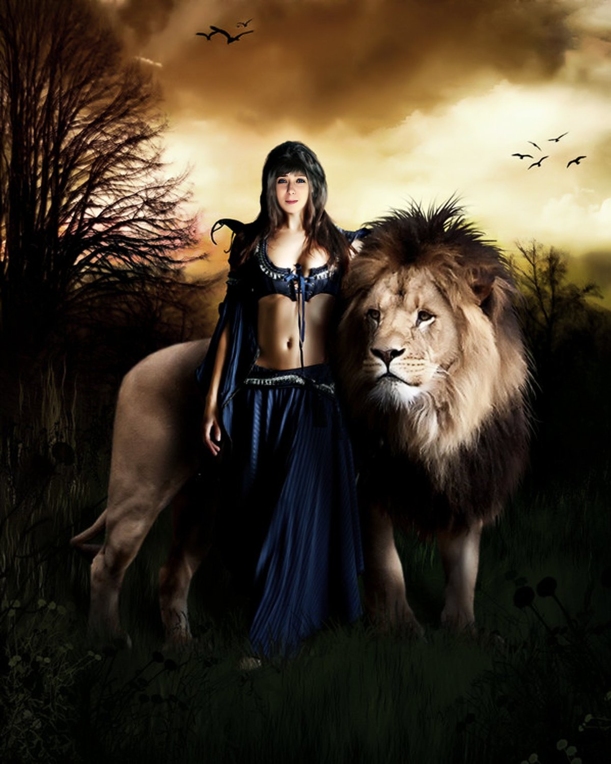 Девушка львица
