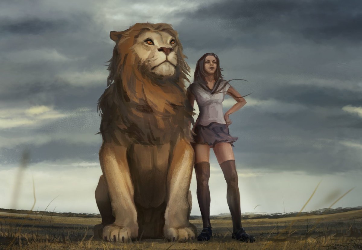 Девушка и Лев