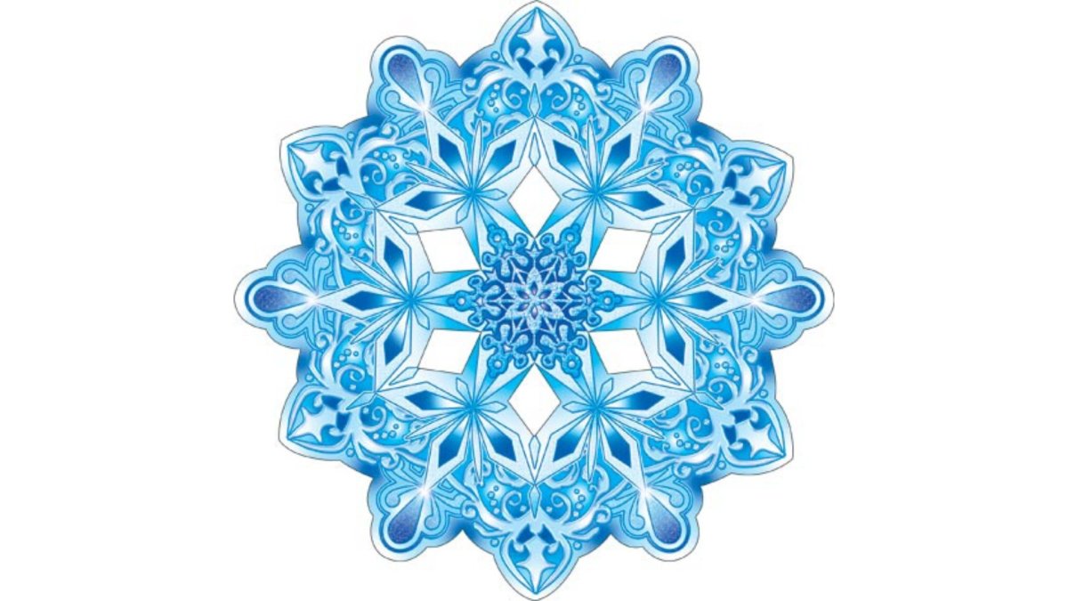 Снежинки цветные