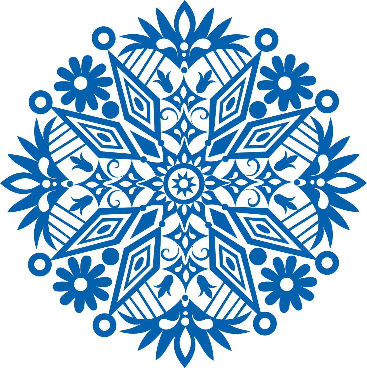 Цветные снежинки для вырезания