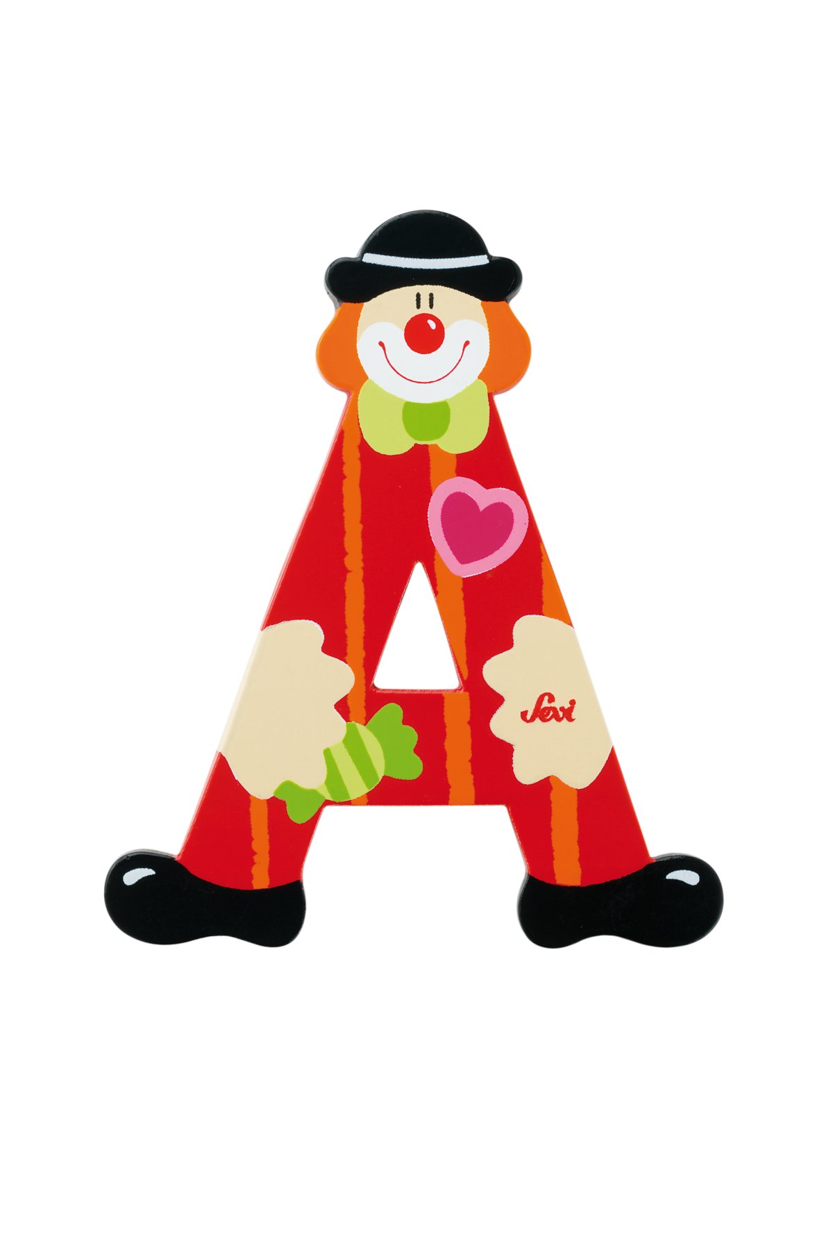 Буква к в виде клоуна