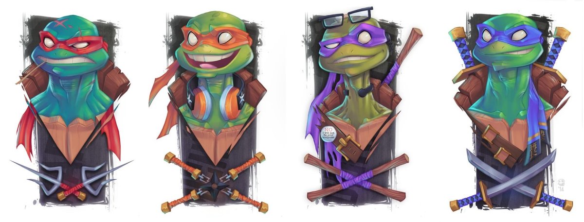 Макет Черепашки ниндзя для печати
