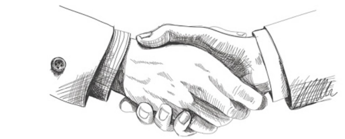 Рукопожатие эскиз