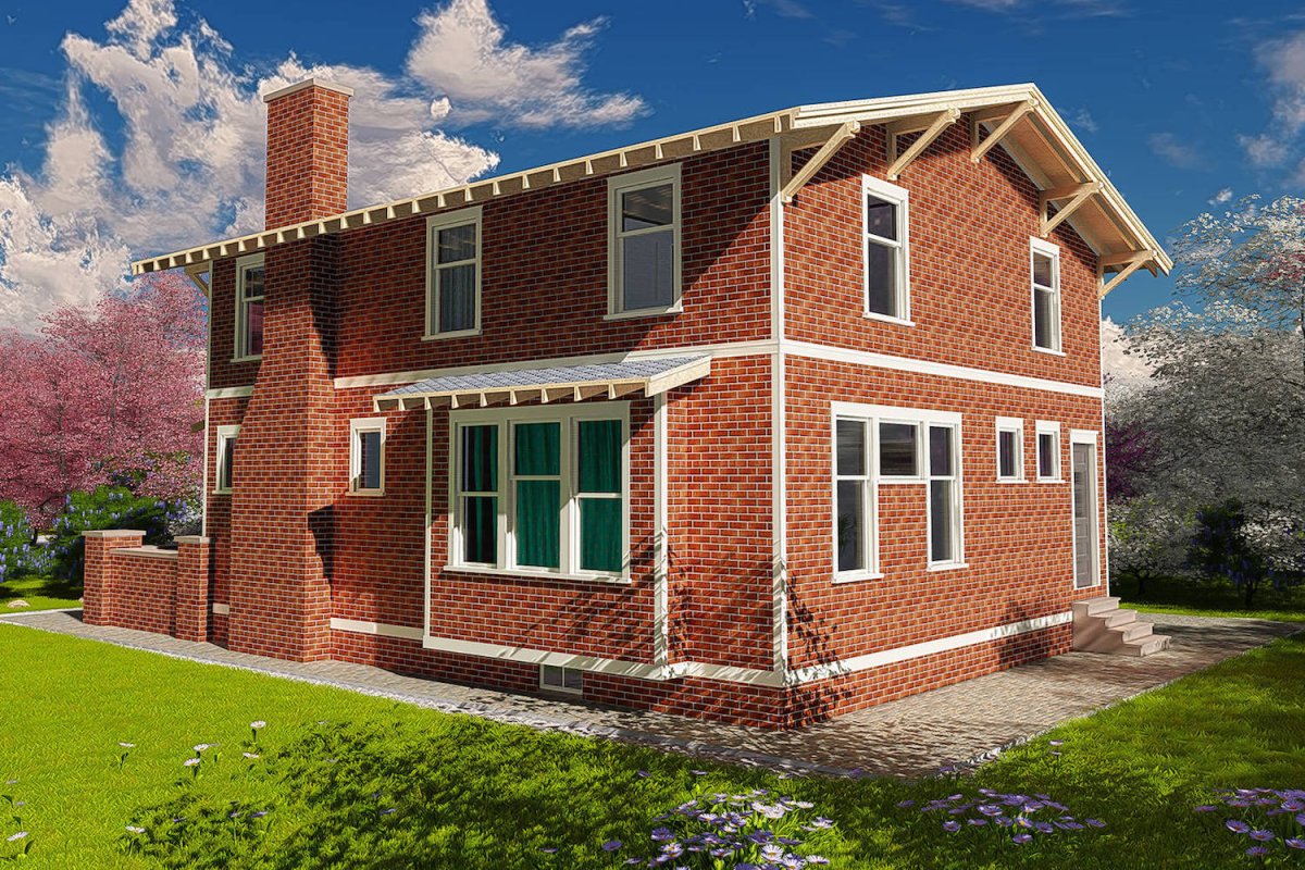 Кирпичный дом иллюстрация