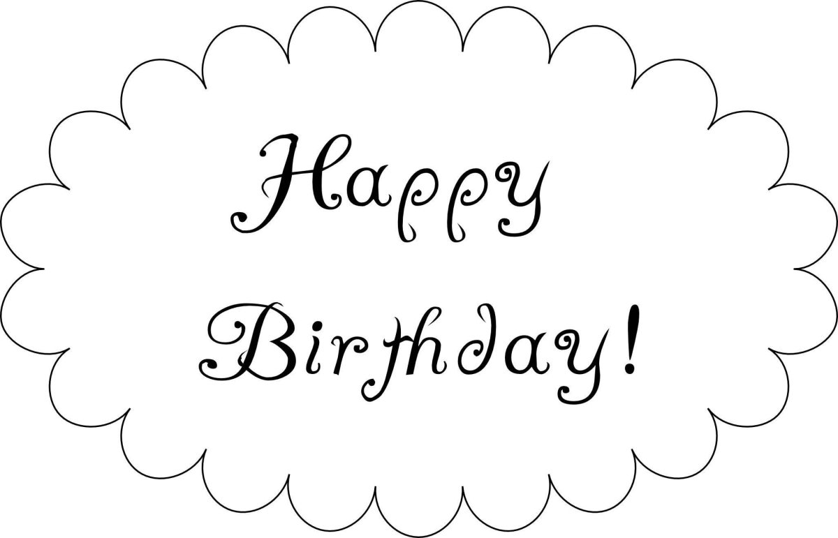 Надпись с днем рождения трафарет