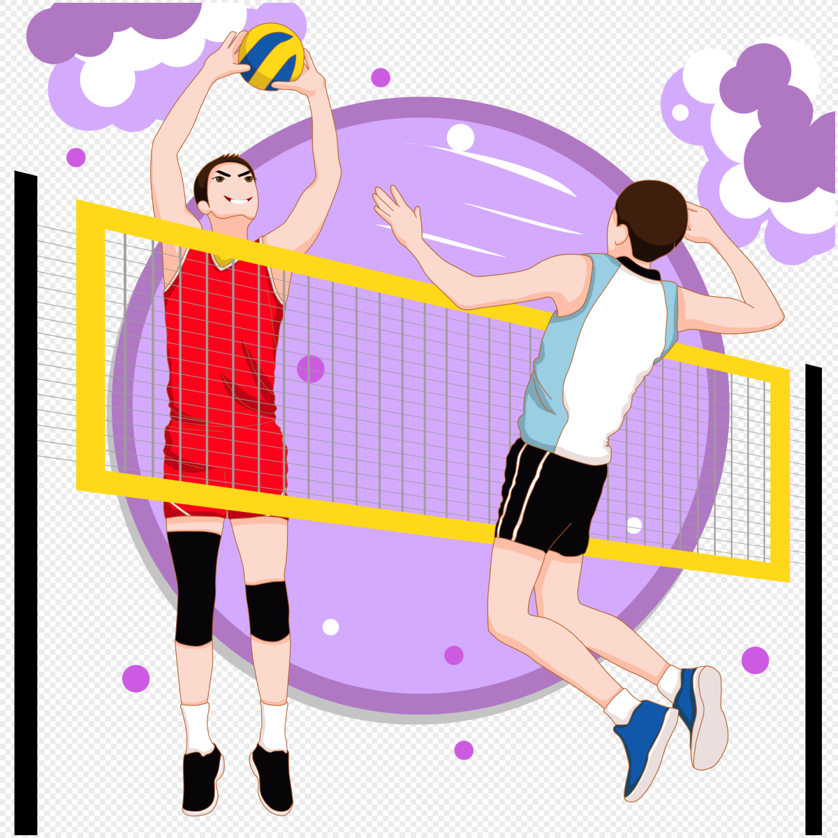 Волейбольный мяч в воздухе