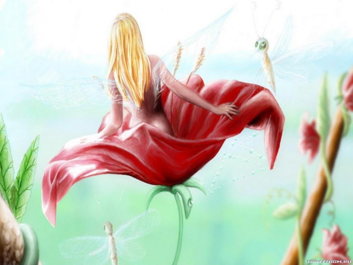 Женщина цветок фэнтези