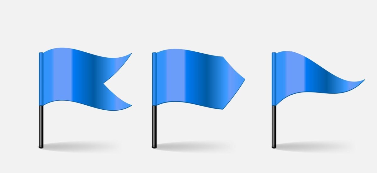 Гирлянда флажки голубые