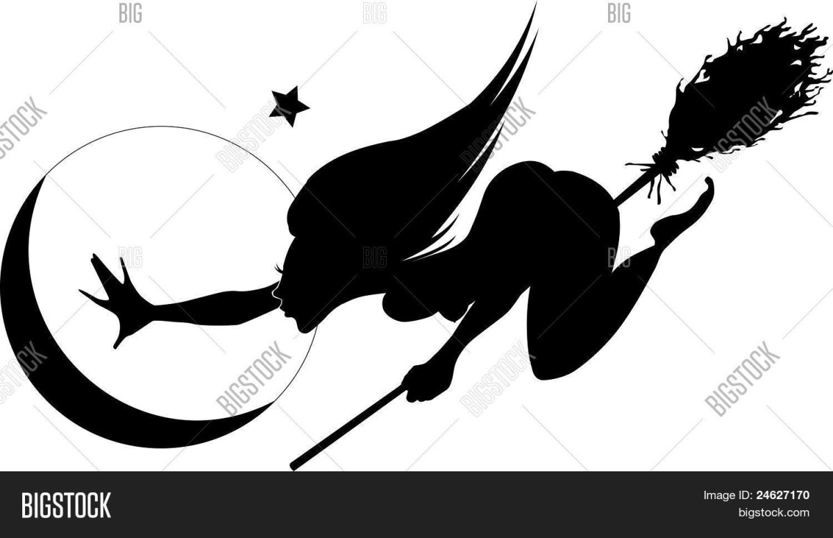 Ведьма летит на метле