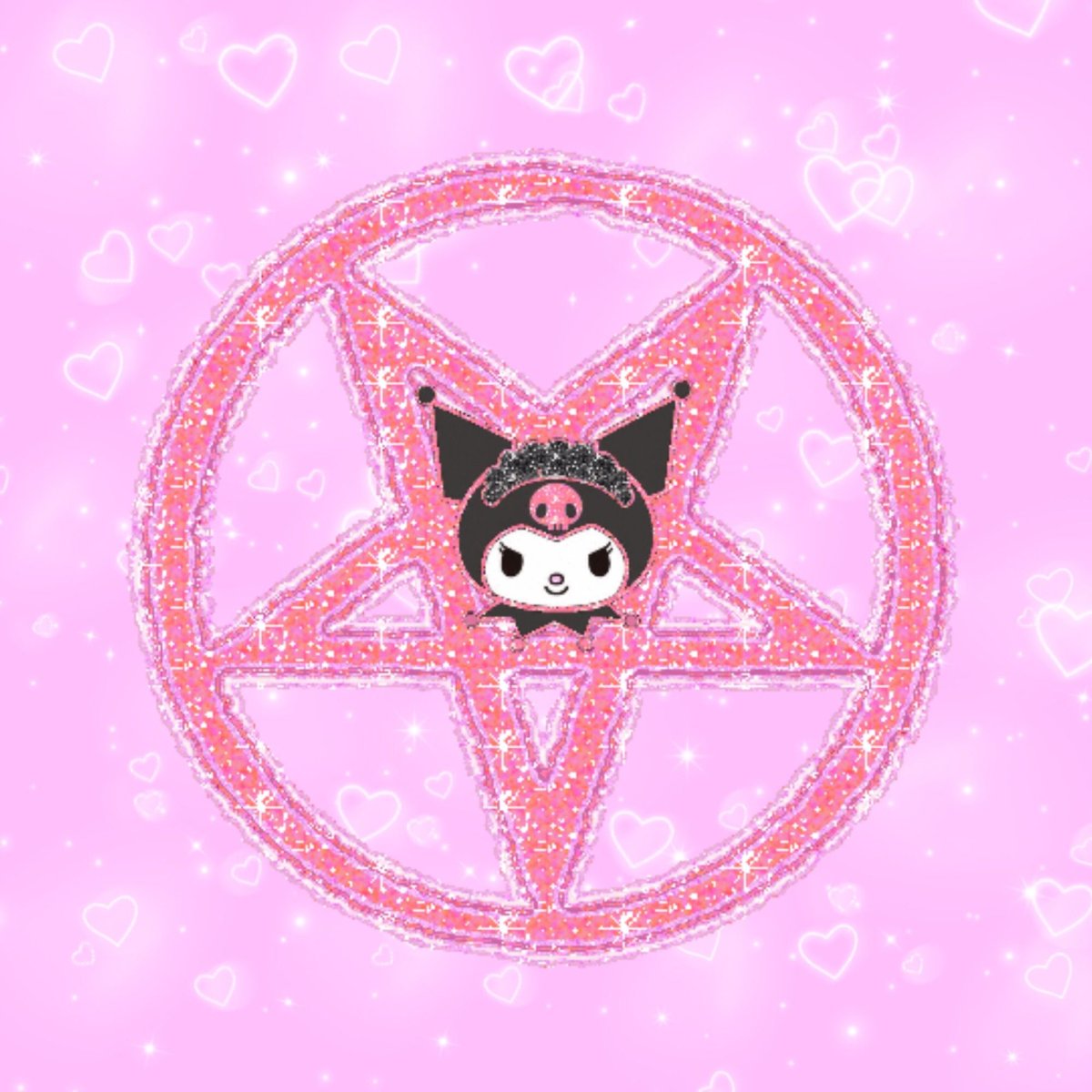Kuromi на розовом фоне