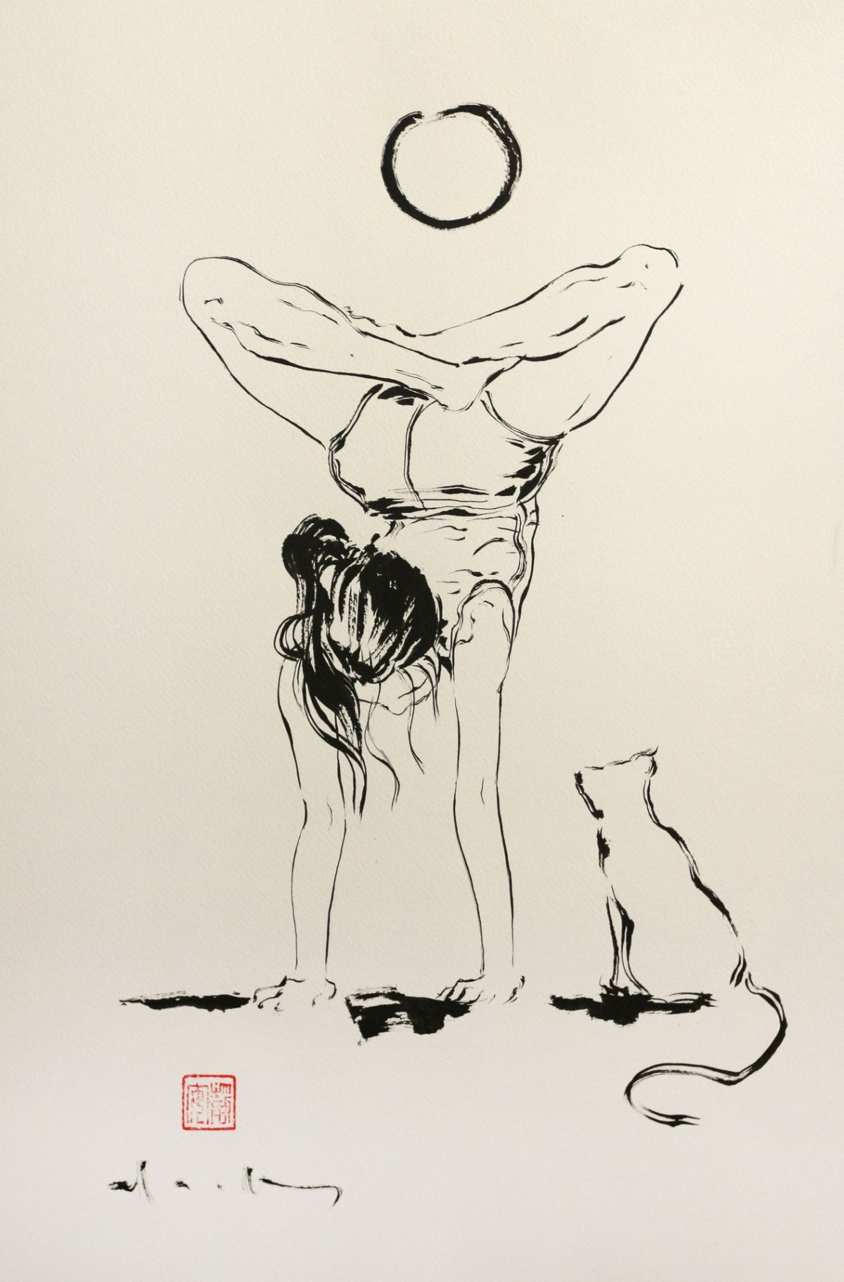 Зарисовки карандашом йога