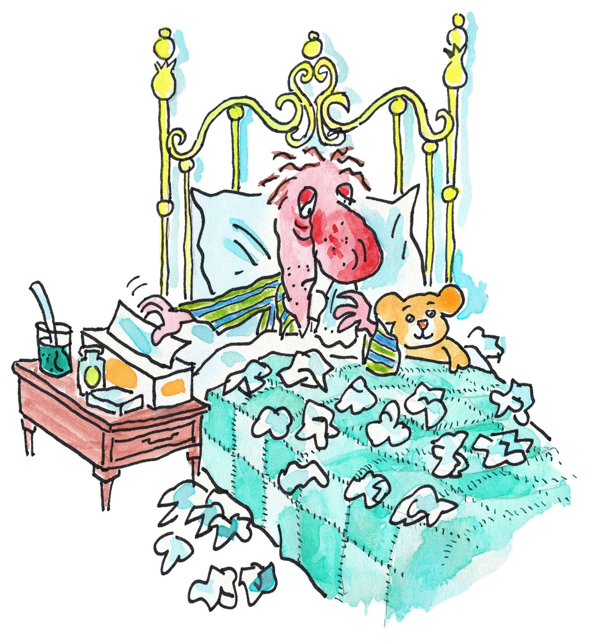 Больной человек карикатура