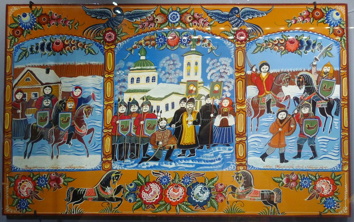 Чудо чудное диво Дивное Городецкая роспись