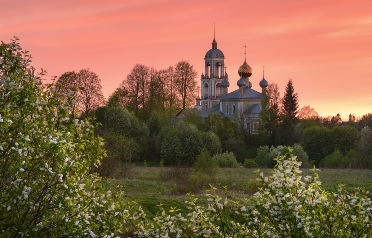 Картинки красивый закат деревня лето