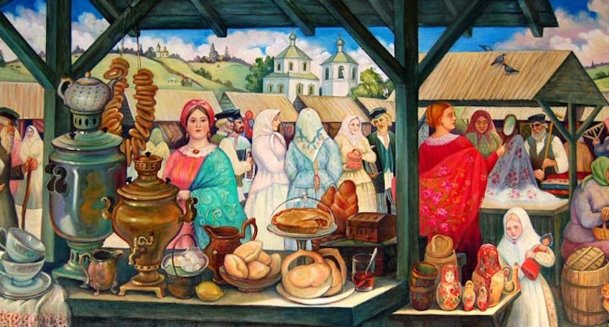 Борис Кустодиев торговка овощами