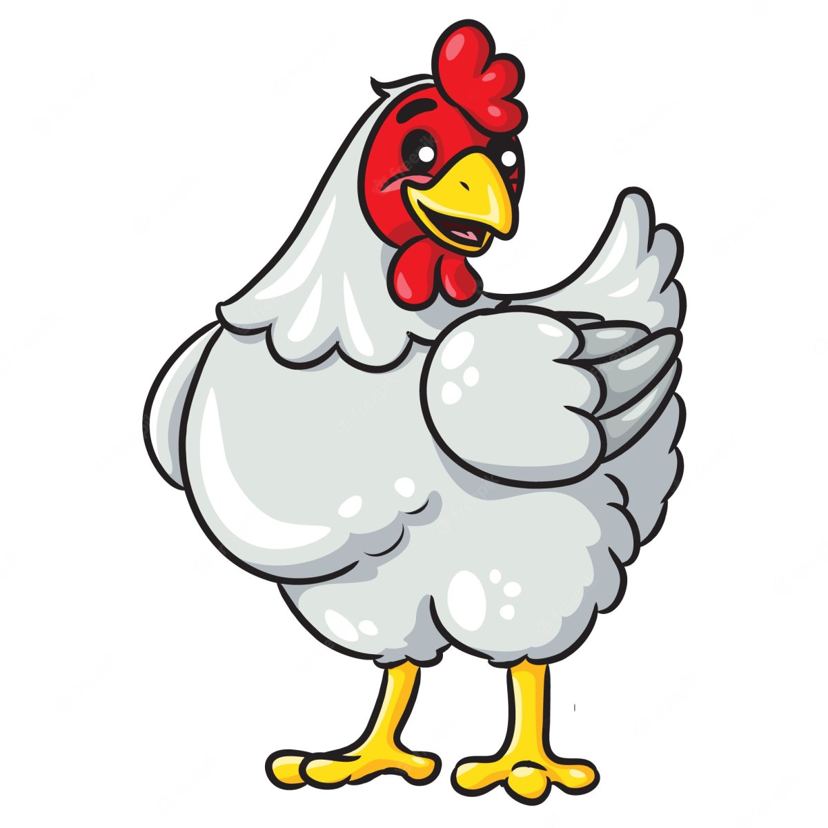 Мультяшная курица бройлер