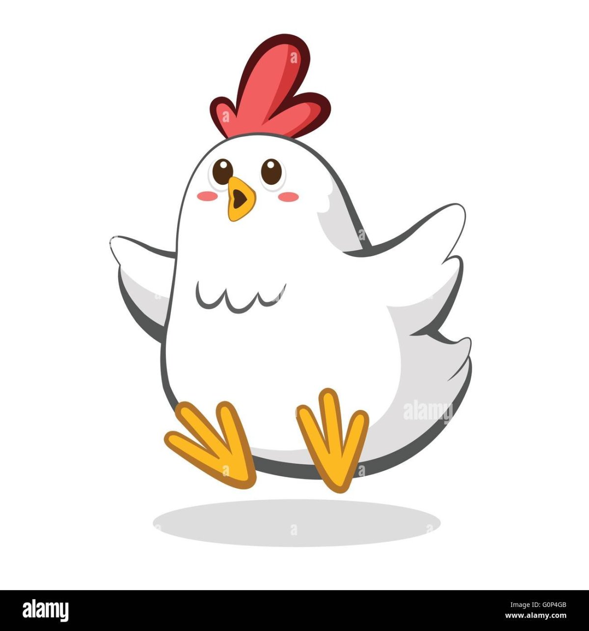 Квадратный цыпленок vector