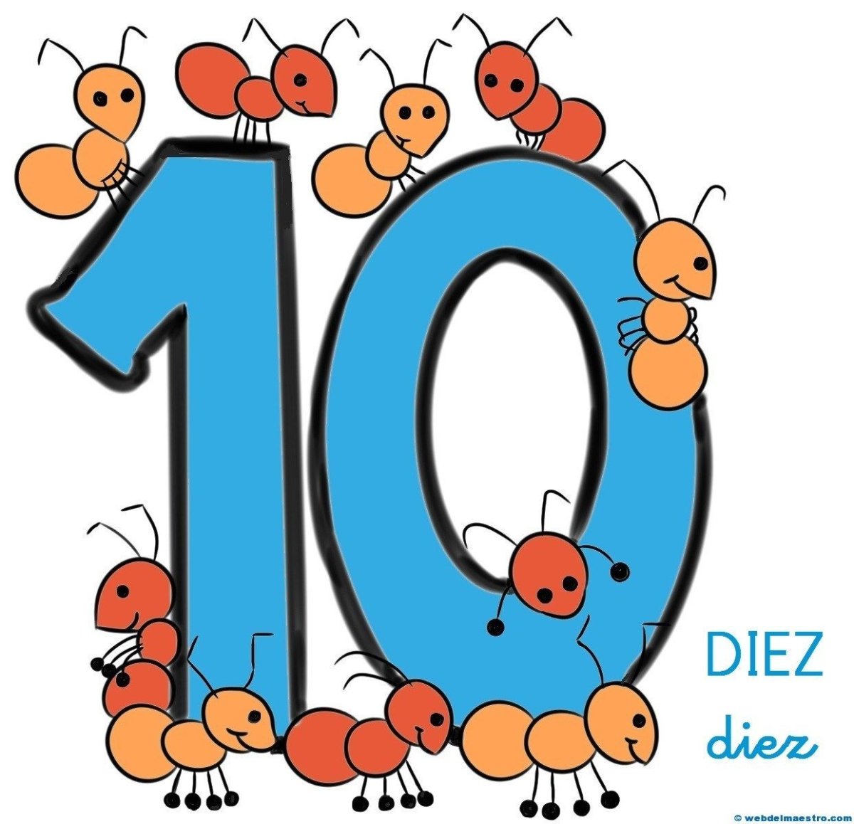 Число 10 для детей