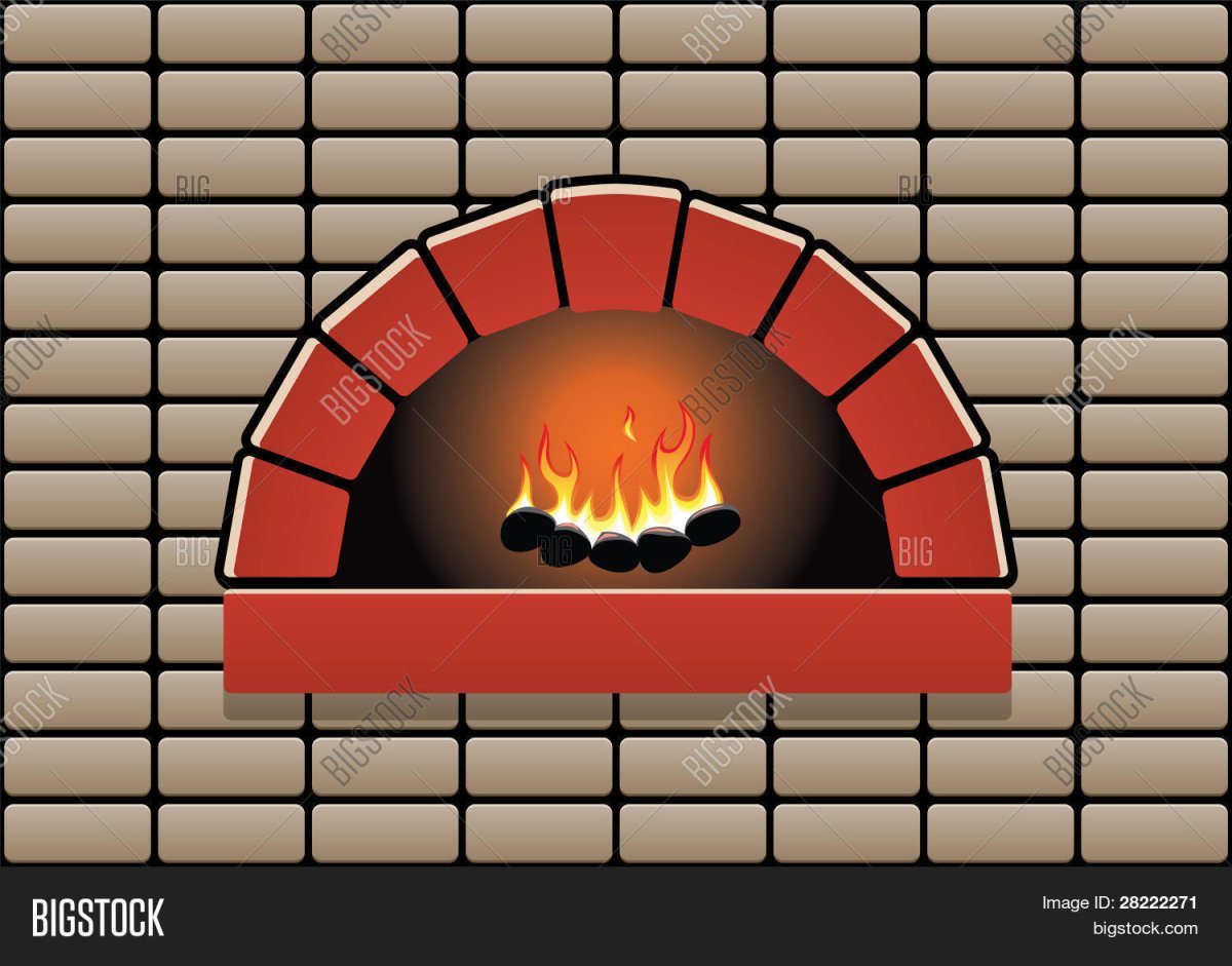 Огонь в русской печи рисунок