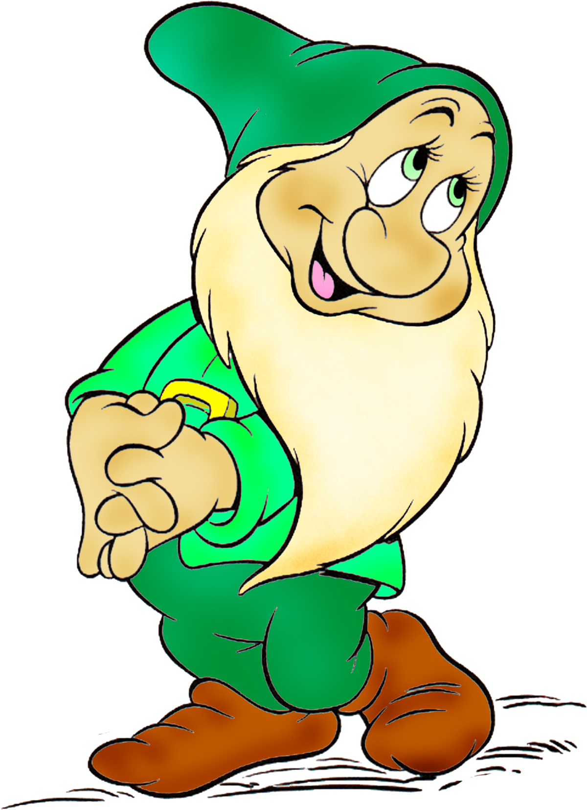 Гном в зеленой шапке