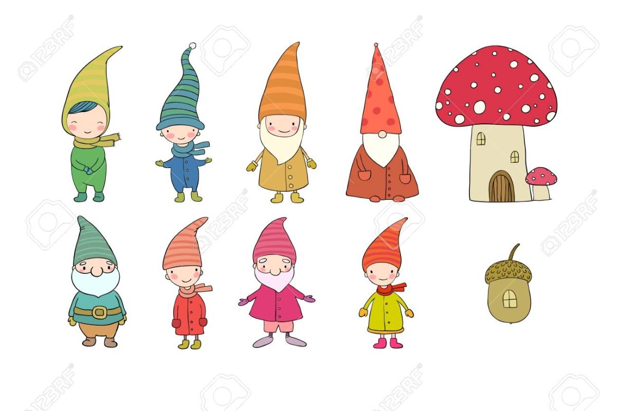 Гномики разных цветов