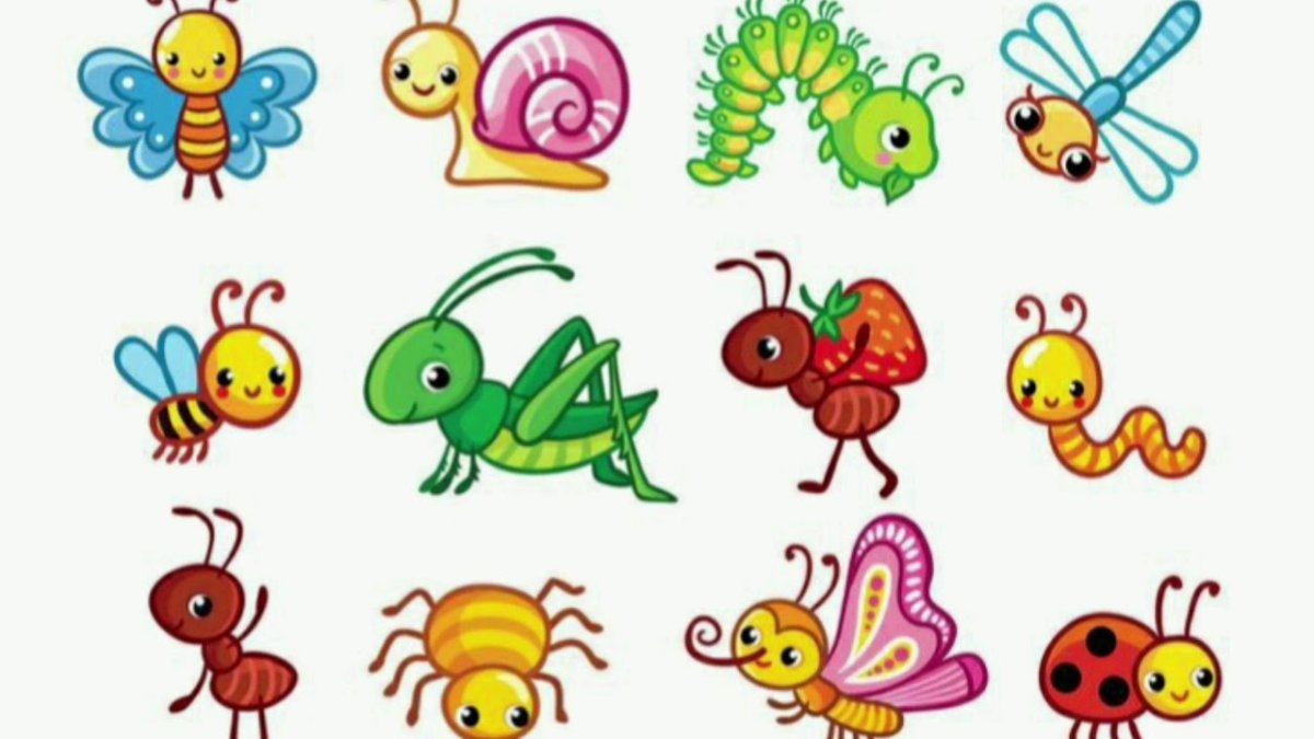 Насекомые вектор для детей