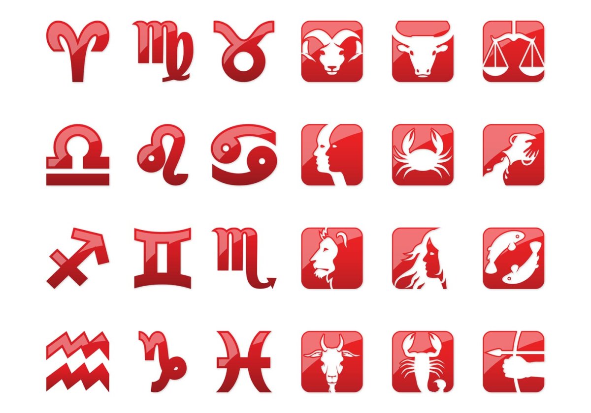 Значки знаков зодиака