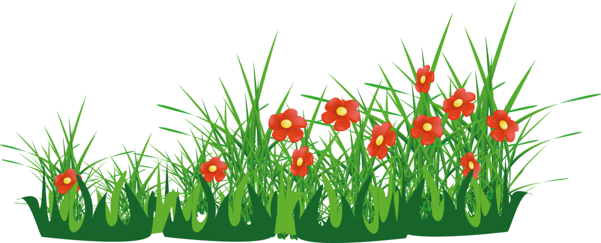 Травка с цветочками