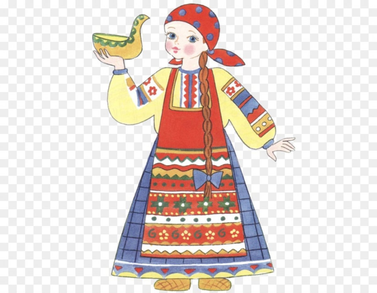 Национальный костюм русских для рисования