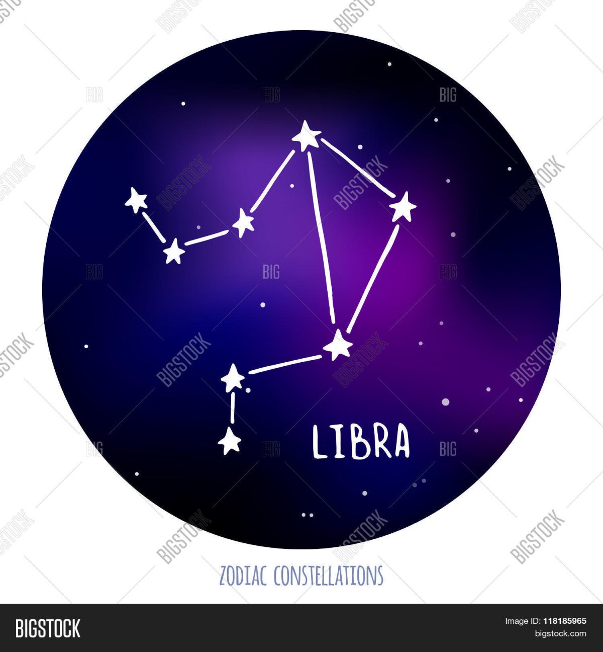 Созвездие весы на прозрачном фоне