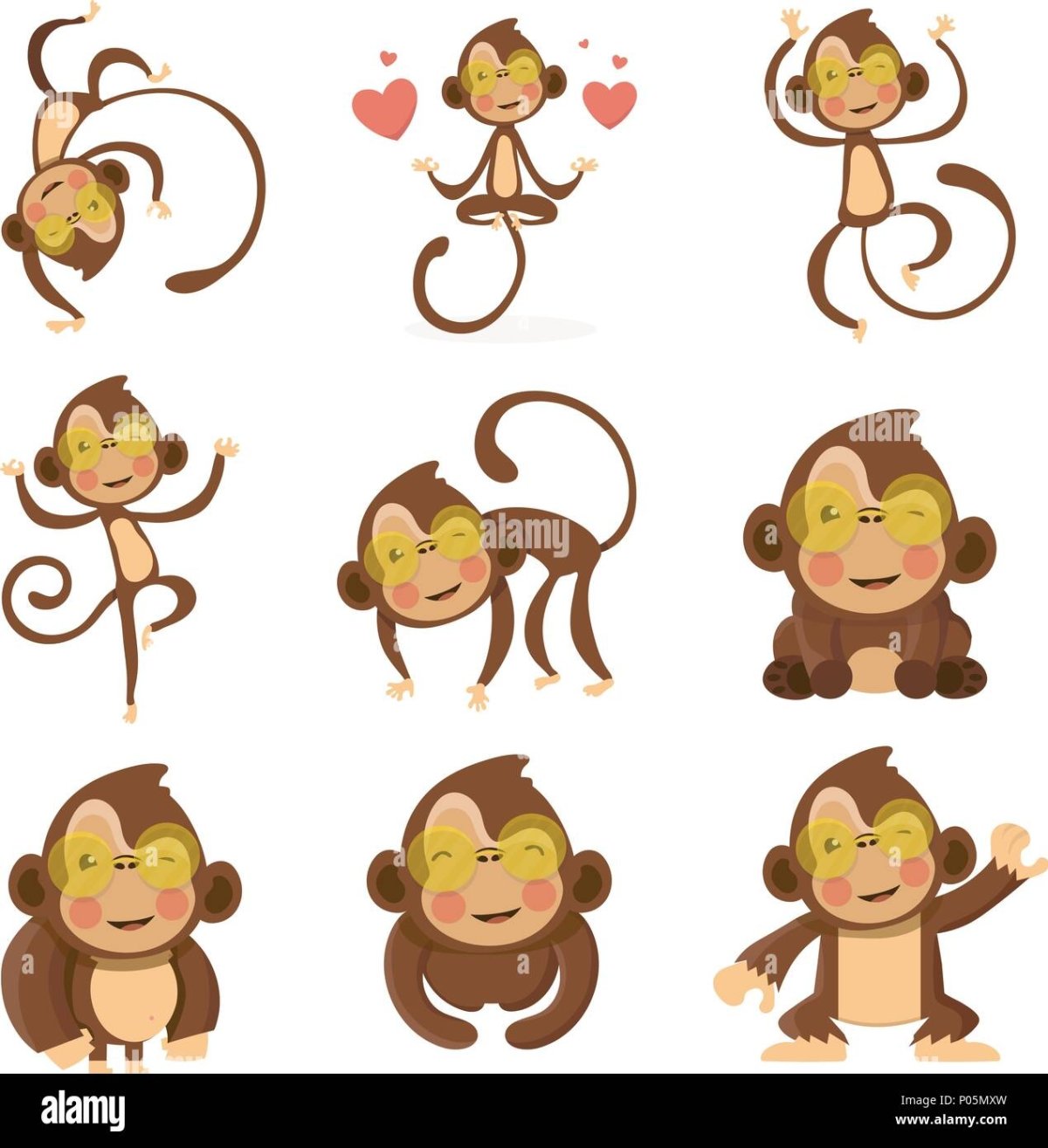 Обезьянка картинка для детей на прозрачном фоне