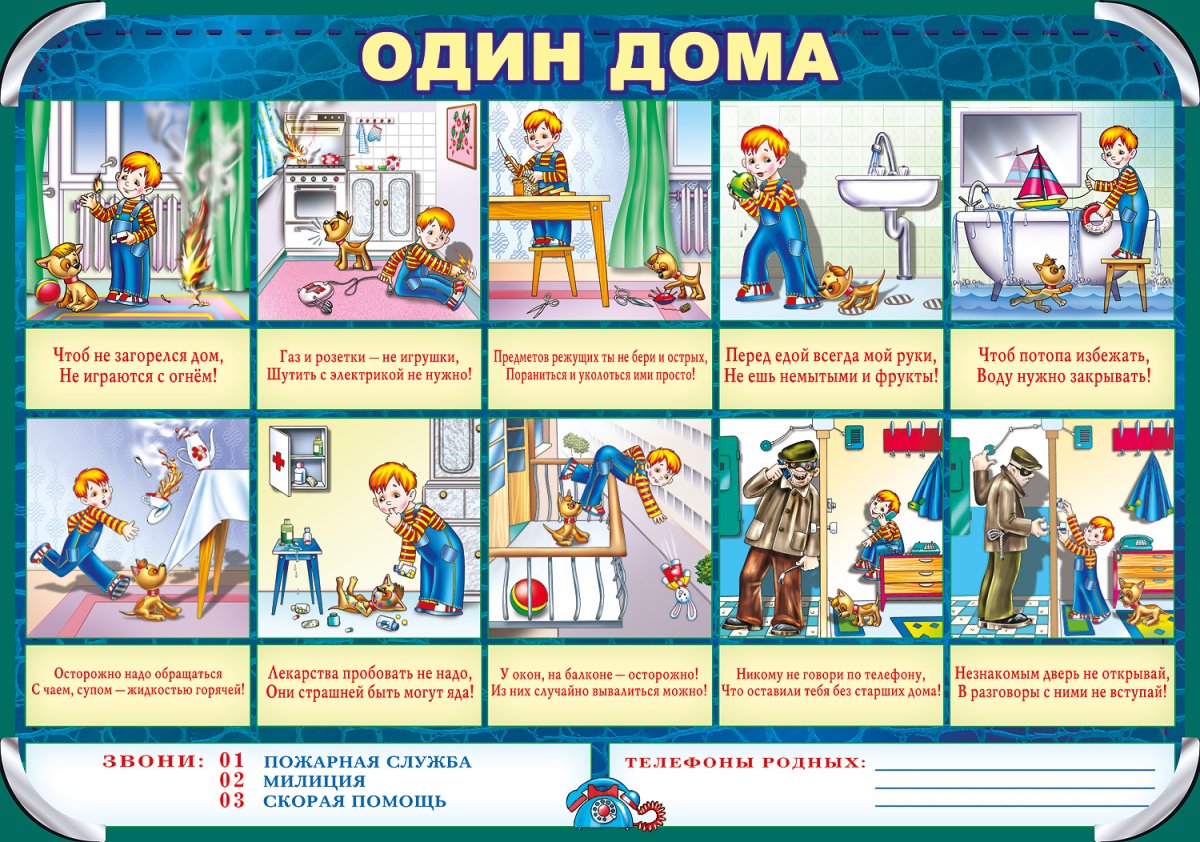 Безопасность один дома для дошкольников